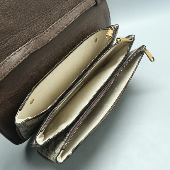 Authentic GUCCI Ophidia Compartment Messenger Canvas Shoulder Bag 1126-121424 - Picture 8 of 12